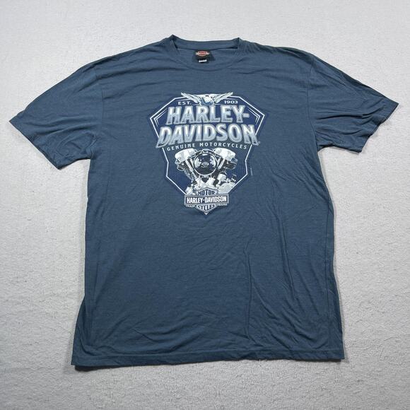 Harley-Davidson Shirt Mens XL Blue St Paul Minnesota Eagle Motorcycle Biker Tee - Picture 1 of 8